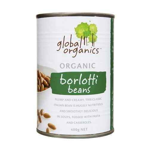 Global Organics Beans Borlotti Organic canned 400g Global Organics Beans Borlotti Organic canned 400g