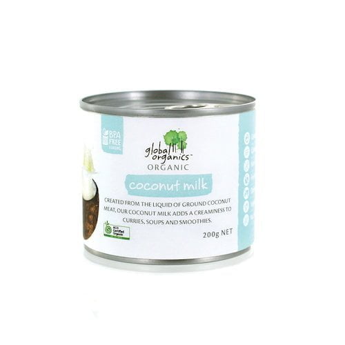 Global Organics Coconut Milk Organic Single 17 fat 200g Global Organics Coconut Milk Organic Single 17 fat 200g