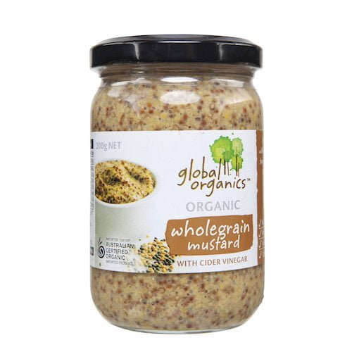 Global Organics Mustard Wholegrain Organic 200g Global Organics Mustard Wholegrain Organic 200g