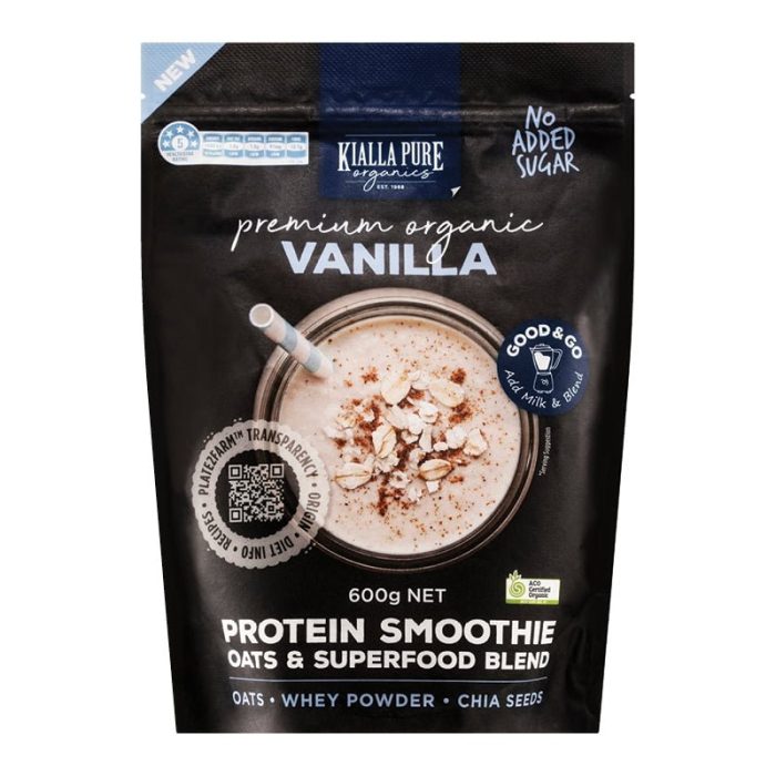organic protein smoothie vanilla 600g organic protein smoothie vanilla 600g