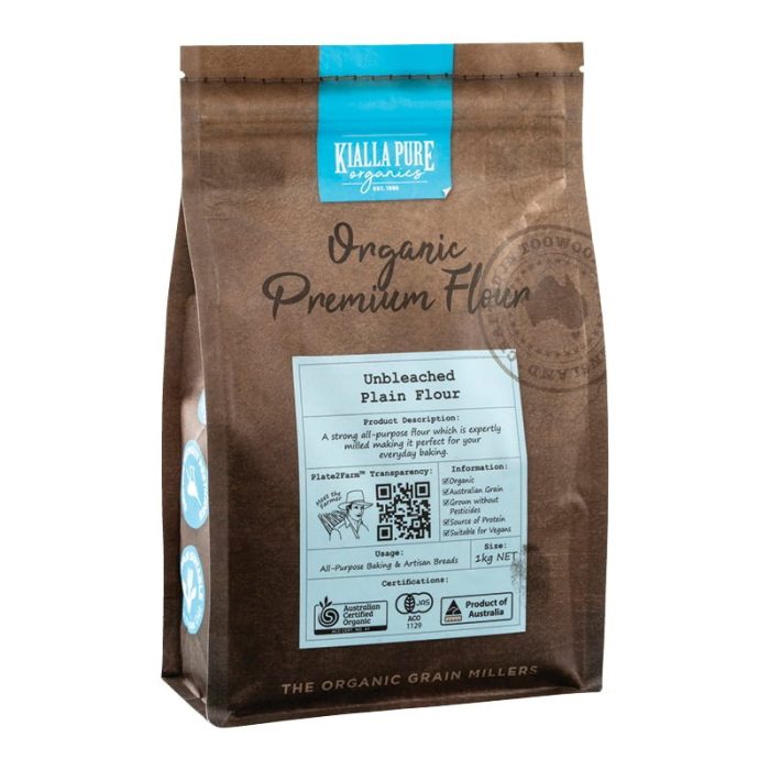 organic unbleached plain flour 1kg organic unbleached plain flour 1kg